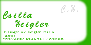 csilla weigler business card